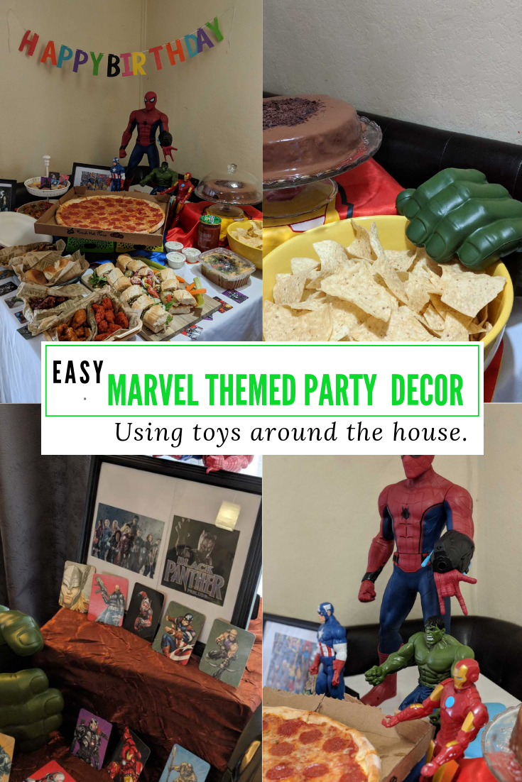 Easy Marvel themed party decor on a budget.