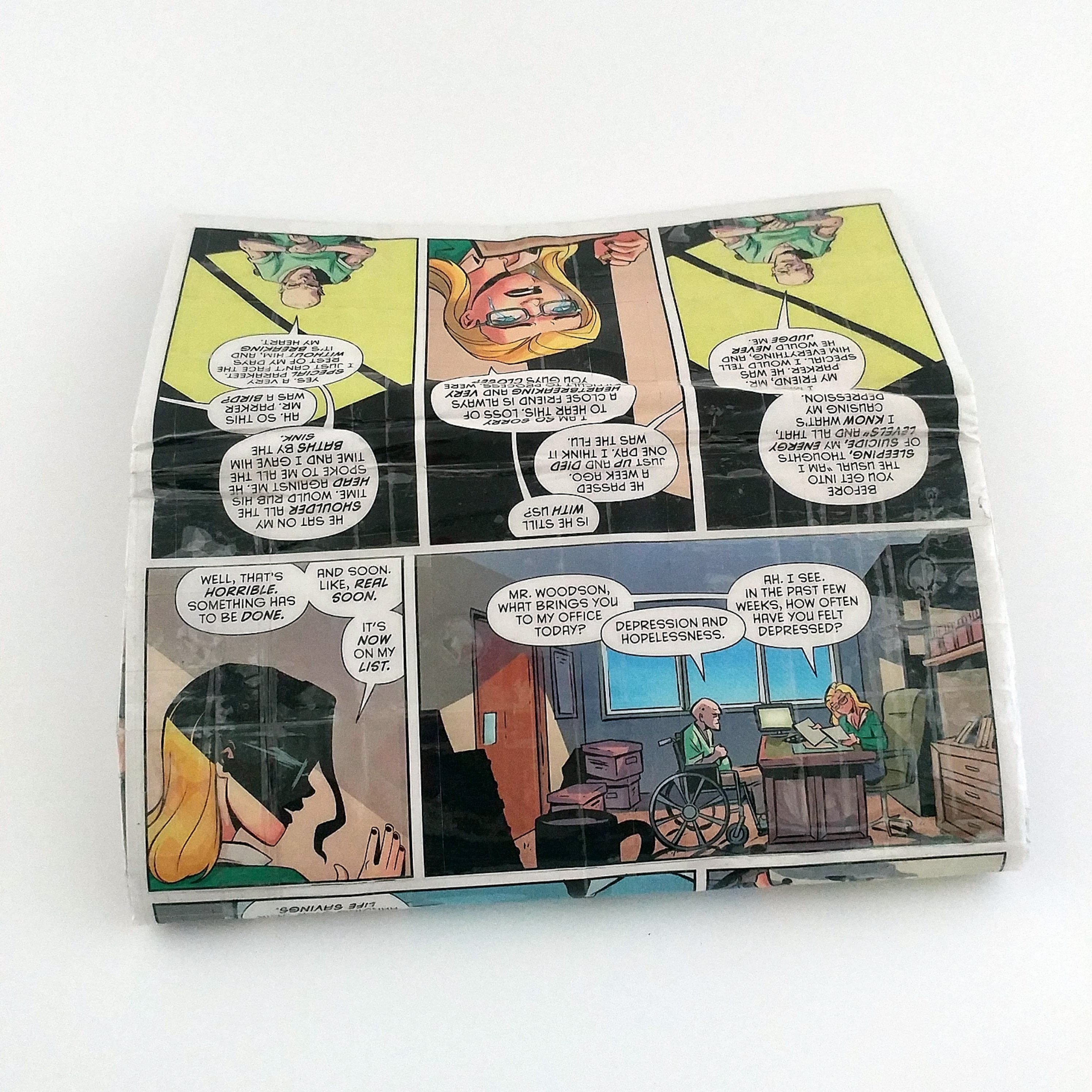Dr. Harleen Quinzel aka Harley Quinn long clutch style women's wallet made from a Harley Quinn comic book. 